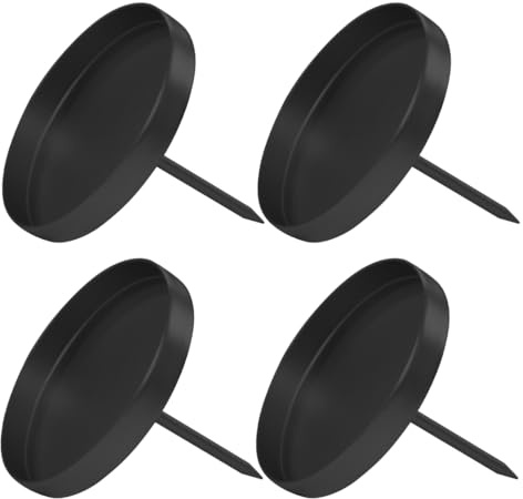 Ljushållare, adventskrans, svart, 8,5 cm, ljushållare, blockljus, 4 stycken, adventsljushållare utan taggar, ljushållare för fastsättning, ljuspick för adventskrans, jul, bordsdekoration