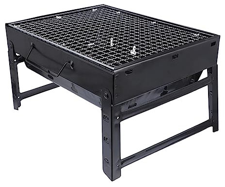MILISTEN Parrilla para Acampar Esencial Portátil para Exteriores Mini Barbacoa Parrilla de Acero al Carbono para Cocinar