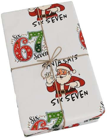 Rollo de papel de regalo de Navidad, papel de regalo reciclable para vacaciones de invierno, celebraciones, manualidades, manualidades