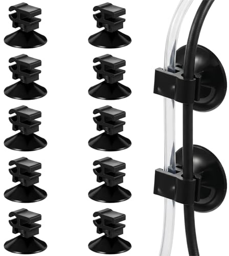 Bremorou 10 PCS Aquarium Heater Suction Cups 27x23mm Fish Tank Suctions Cup Clips Durable Fish Tank Suction Cups for Tubing Heater Accessories