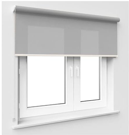 Light Grey Window Roller Blind Choice of 19 Width Sizes, 200cm Drop, 120cm wide (+4.5cm fittings)