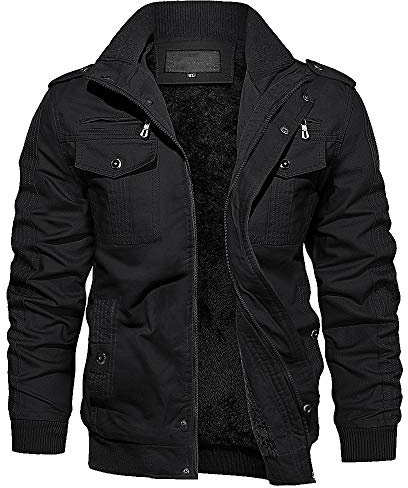EKLENTSON Men's Fleece Lined Jackets Windbreaker,Winter Coats with Pockets | Thermal,Military,Cargo,Outdoor,Warm,Jackets