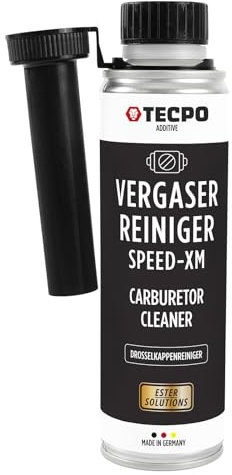 TECPO Vergaserreiniger, 300ml Ester Speed-XM Additiv Drosselkappen Reiniger für PKW Benzinmotoren