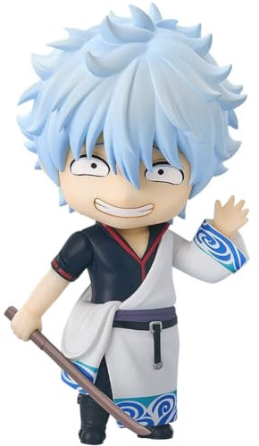 Zhongkaihua Sakata Gintoki Action Figure con testa mobile e intercambiabile Anime Q Figurine Mini Statua in PVC Modello Collezione Desktop Ornamento