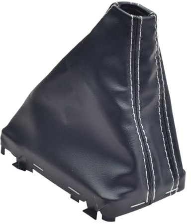 Cakievro Cuffia del Cambio Pelle PU con Linea Bianca, Rivestimento Soffietto Leva del Cambio Compatibile per Audi A3 8P A4 B8 A5 A6 C6 Q5 Q7 (2004-2015)