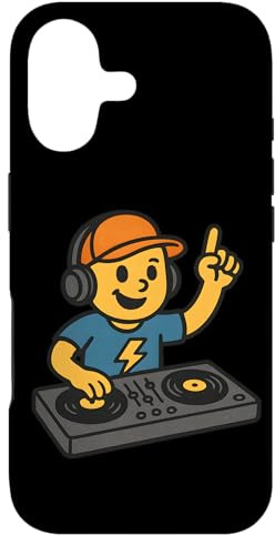 Custodia per iPhone 17 T-shirt retrò DJ stile vintage Light Bolt DJ