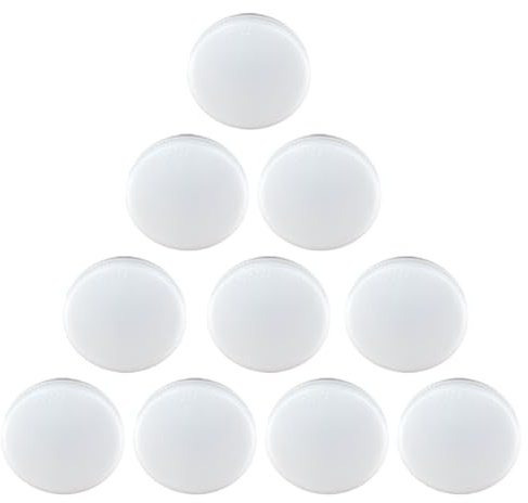 Hipzeepo 10 infälld LED-taklampa, 9 W, energisparande bas, GX53, lätt att installera för skåp, tak, vitriner B