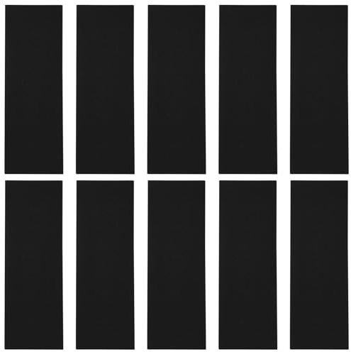 GARVALON Nastro Antiscivolo in Schiuma per Fingerboard 10 Pezzi Adesivi Antiscivolo per Skateboard da Dito 110X36Mm Accessori Durevoli per Tastiera per Sostituzione e Uso Prolungato