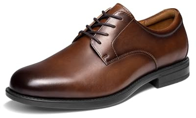 Bruno Marc Zapatos Hombre Cuero Cordones Vestir Traje,Marrón,41
