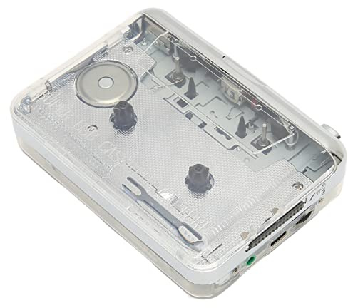 Xiuganpo Convertidor de Casete a MP3, Digitalización Rápida de Cinta Analógica a Través de Reproductor de Casete Portátil USB Tipo C, Grabadora de Cinta con Conector para Auriculares de 3,5 Mm para