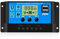 Thlevel 30A Solar Laderegler 12V-24V Ladegerät Controller Solarpanel Batterie Intelligente Solarregler PWM mit 5V Dual USB Port LCD Anzeige für Blei Säure Batterien