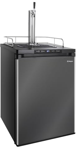 Kegco 3PK309X-1 Keg Dispenser, 1 Tap, Black Stainless Steel