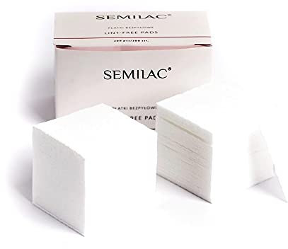 Semilac Staubfreie Pads aus Polyester 200 Stück – Perfekte Vorbereitung für deine Hybrid-Maniküre