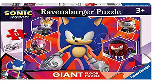 Ravensburger - Puzzle Sonic Prime | Puzzle Bambini 3 Anni O Più | Idea Regalo | 24 Pezzi | Casa Di Bluey | 70x50 Cm | Gioco 3 Anni | Gioco Educativo E Stimolante