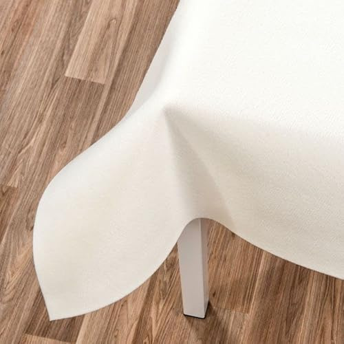 Galeone Biancheria e Tessuti | Mollettone per Tavolo Rettangolare 140x280 cm, Tovaglia Copritavolo Panno Gommato Antimacchia, Tappeto Bianco da Gioco