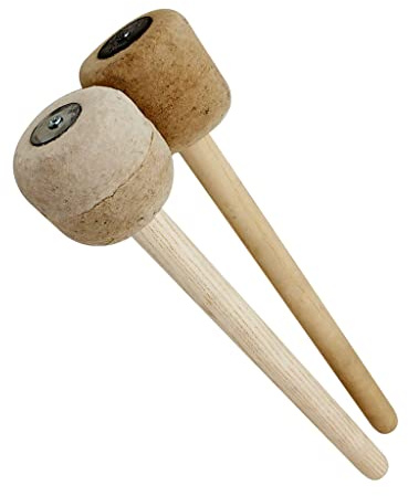 Alnicov 2 pièces Tambour maillet 12.8 Pouces Longueur Feutre de Laine bâton de Tambour Anti-dérapant Basse Percussion bâtons Instrument Bande Accessoire