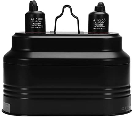 AIICIOO Reptilien Doppel Licht Leuchte Kuppel Reptilien Tank Lampen und Laternen Doppel Switch Control Sensor Paste Heizung Beleuchtung Lampenschirm Kit Max Power 160W