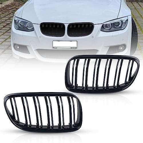 TOPTHAN E92 Grille de calandre rénale Convient pour BMW 3 Series Type E92 (Coupé) and E93 (Cabriolet) year of manufacture 04/2010-09/2013 (only LCI) Grille Brillante