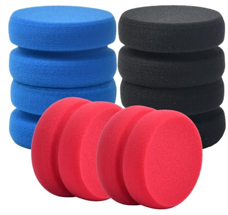 Schwämme Pad 6 Stück Auto Polieren Pad Set Auto Schaum Applicator Pads 80mm Runde Hand Polierschwamm Pads Kit Wachs Schwämme für Polieren,Schleifen,Wachsen
