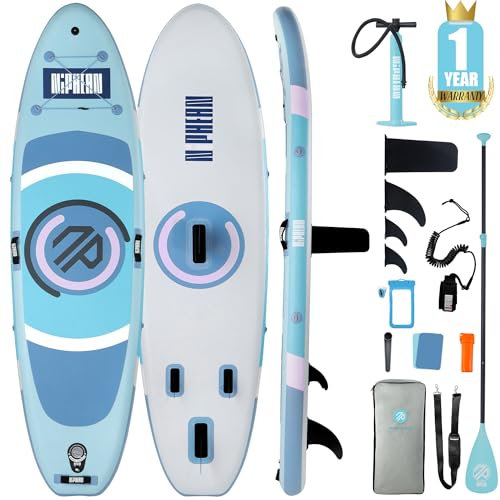 Niphean Stand up Paddling Board,305cm SUP mit Anfängergeeignet Balancierflügel und Strapazierfähigem Zubehör, Inflatable Paddle Boards for Adults, Multifunktionales Yoga Paddleboard