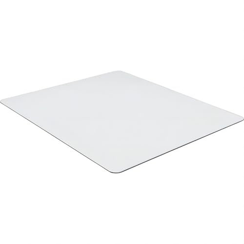 [Tempered Glass] 90cm x 120 cm Glass Chair Mat, Heavy 5mm Thick Premium Tempered Glass Duty Hard Glass Chair Mats for Office Chair on Carpet or Hard Floor with 4 Anti-Slip Pads Easy to Clean Odorless