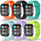 ASDONAL 6 Stück Armband Kompatibel Mit Redmi Watch 3 Active, Ersatzarmband für Xiaomi Watch 3, TPU Ersatzbänder, Länge Verstellbar (6 Farben)