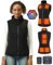 GOTOBI Beheizbare Fleece Weste Damen mit 16000mAh 7.4V Powerbank,9 Heizzonen Beheizte Fleeceweste mit 3 Einstellbar Temperatur,Wärmeweste Jacke,Heizweste Damen für Radfah, Outdoor-Arbeit,Schwarz,XXL
