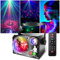 Lampe de Scène 4 en 1, Fwiull Lumière Disco avec Télécommande et Stroboscope, 65 Effets Lumineux RGB UV, USB Lumineux Boule Disco Musique Commande Vocale, Idéal Lumiere pour Soirée, Fête, Karaoké,Noël
