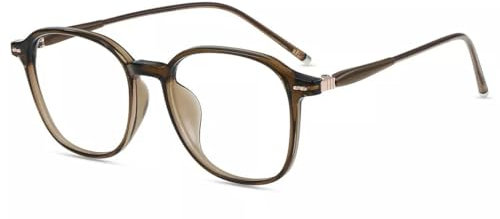 Firmoo Blaulichtfilter Brille ohne Sehstärke, Rund UV Schutzbrille Vollrandbrille gegen Augenbelastung Entspiegelte blaulicht brille für Damen Herren