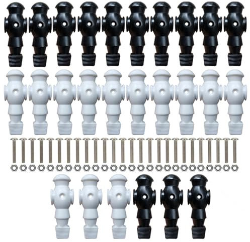 Kickerfiguren für Herren, Tischfußball, Fußballmann, Spieler, Tischfußball-Figuren, 2 Farben, 26 x Fußbälle, Ersatzteile für Fußballtische