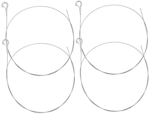 UKCOCO 4Pièces Câble Métallique Acier Inoxydable Fil de Suspension Réglable Robuste pour Luminaires et Panneaux Affichage Kit de Suspension Polyvalent pour Maison et Bureau