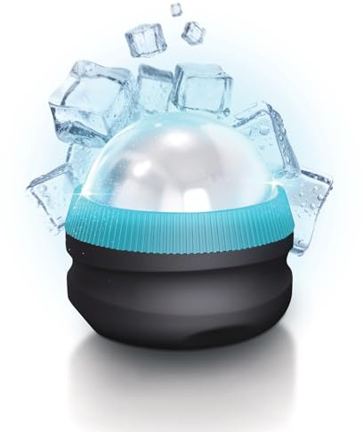 Homedics IcyGlide Massage Roller Ball, Cryo Ball Cold Therapy for Rapid Pain Relief, 360-Degree EasyGlide Technology, Great for Post-Workout Muscle Recovery, Full Body Treatment, Compact & Portable