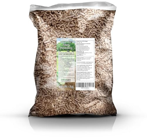 Premium Naturdünger Pellets 1 kg für Gemüse, Obst, Garten- und Balkonpflanzen, Pferdedung geruchsarm