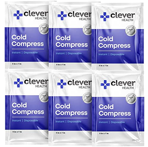 Instant Cold Pack | Disposable Ice Packs - Cold Therapy - for Injuries, Swelling, Inflammation, Muscle Strains, Sprains, Perfect for First aid Kit, Outdoor Activities, Athletes. 5x7 Inches, 6 Pack.