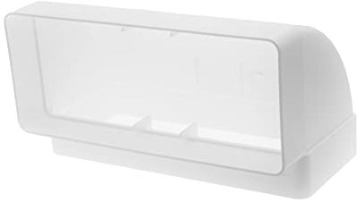 220 x 90 mm / 22 x 9 cm Kunststoff Rechteckiger Kanalbogen für Rohranschluss - Rohrverbinder Winkel: 90° - Lüftung/Belüftung System, Heizung, Kühlung - Klimaanlage, Abluft Kanalverbinder