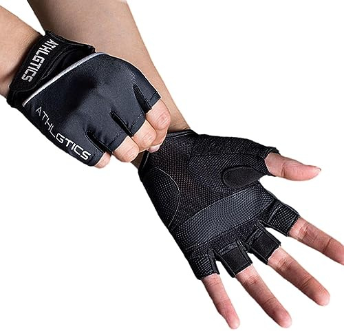 Gewichtheberhandschuhe, atmungsaktive Nylon-Trainingshandschuhe, rutschfeste Fitness-Handschuhe, halbe Finger, schweißfreie Handflächenschutzpolsterung, Rutschfester Trainingshandschuh für Übungen,