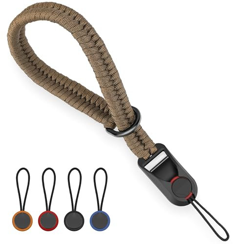 Sunya Kamera Handschlaufe mit Schnellverschluss. Verstellbarer Kameragurt für verschiedene Handgelenke, Ultraleichtes Gewicht Paracord Band Handgelenkschlaufe für DSLR