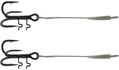 Wild Devil Baits Alpha Baitholder Stinger Angstdrilling Assist Hook Angsthaken Stinger Rig Stinger System Drilling Vorfach (#2 9,5 cm)