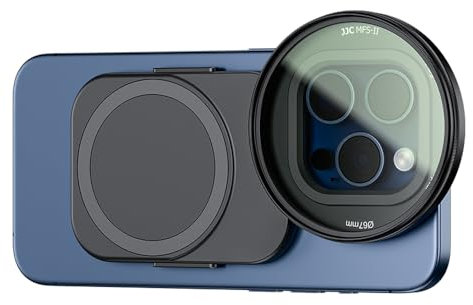 JJC Adaptateur de Filtre magnétique de téléphone pour iPhone 16 15 14 Pro Pro Max Plus – Support de Filtre de 67 mm – Support de trépied Via Fixation Magsafe Double Face et