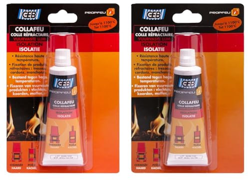 GEB 125230 Collafeu pour fixation de produits réfractaires Tube 50 ml (Lot de 2)