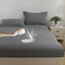 Spannbetttuch 100x200cm Boxspringbett Baumwolle Polyester, Bettlaken Einfarbig Hellgrau Wasserdicht Spannleintuch bis 25cm Matratzenhöhe