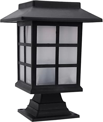 DOITOOL 2 luces solares para exteriores, lámpara de poste exterior impermeable, luces solares para pasarela, luces de pilar a prueba de lluvia para jardín, patio, camino