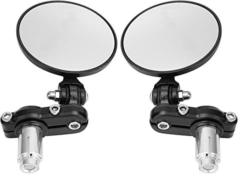 Cykelspegel, 2-pack, retro, metall, järn, elcykelstyre, ände, rund backspegel
