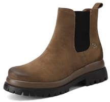 QUEEN HELENA Stivaletti Chelsea Stivali Bassi Classici Donna X33-97 (Khaki, Sistema Taglie Calzature EU, Adulto, Donna, Numero, Media, 35)