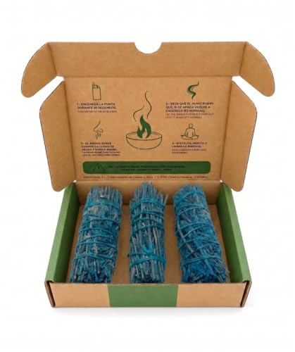 SALVIA | Nag Champa Smudge Bundle 3-Pack | Naturlig Rökelse | Orientalisk Doft | Meditation | Yoga | Avslappning | Harmonisk Atmosfär