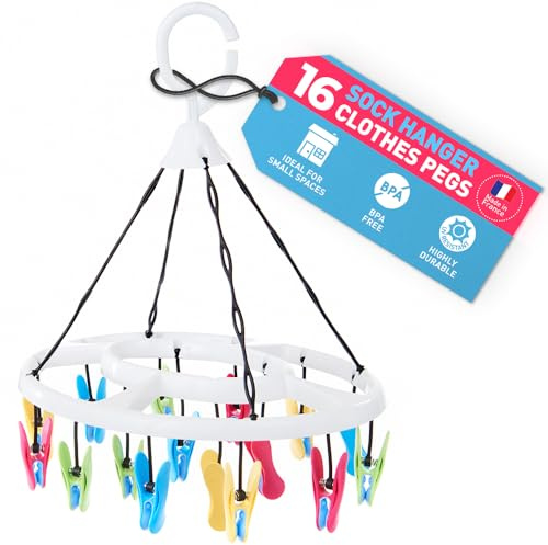 culiclean - Pinzas para la Ropa prémium, Varios Modelos, plástico, Blanco con Azul, Amarillo, Verde y Rosa., 1 Unidad