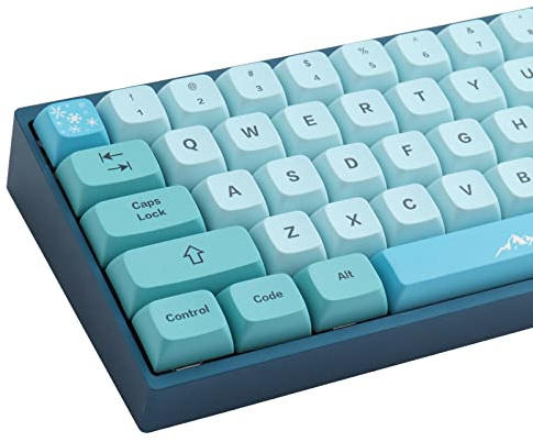 Hyekic Keycaps 123 Keys PBT Keycaps Custom XDA Keycap Dye-Sublimation Iceberg Keycap for ANSI Layout MX Keys Mechanical Keyboards