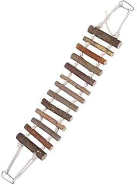 rockible Pont en Bois pour Reptiles, échelle de Perroquet, Pont en Bois pour Rongeur, Perroquet, Hamster, échelle d'escalade, échelle d'oiseau pour calopsittes