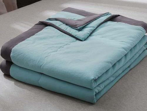 Trapunta Estivo 150x200 200x200cm Piumone Cotone Copriletto Matrimoniale/Singolo Una Piazza E Mezza Leggera Consolatore 4 Stagioni Condizionamento D'Aria Trapuntato Morbido Coperta(A,170x200cm/67x78in