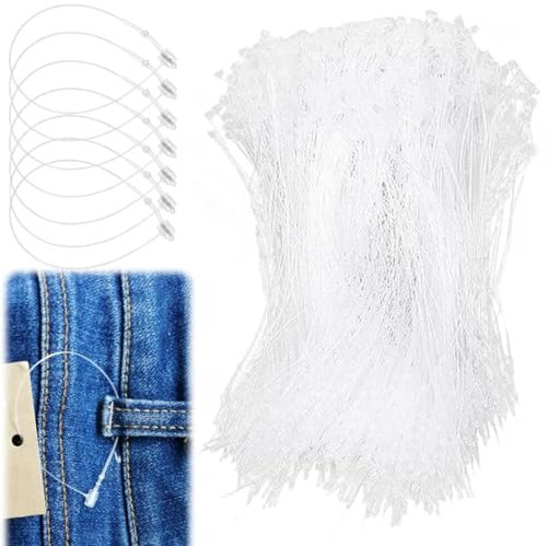 Sicherheitsfäden für Etiketten,3000 Stück Sicherheitsfäden Transparent für Kleidung,Sicherheitsfäden Transparent Loop Pins,Sicherheitsfäden Etiketten
